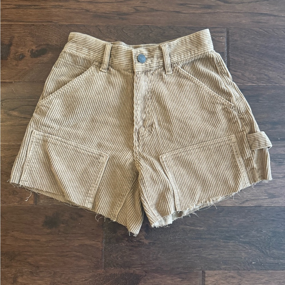 PacSun Tan Corduroy Cargo Shorts